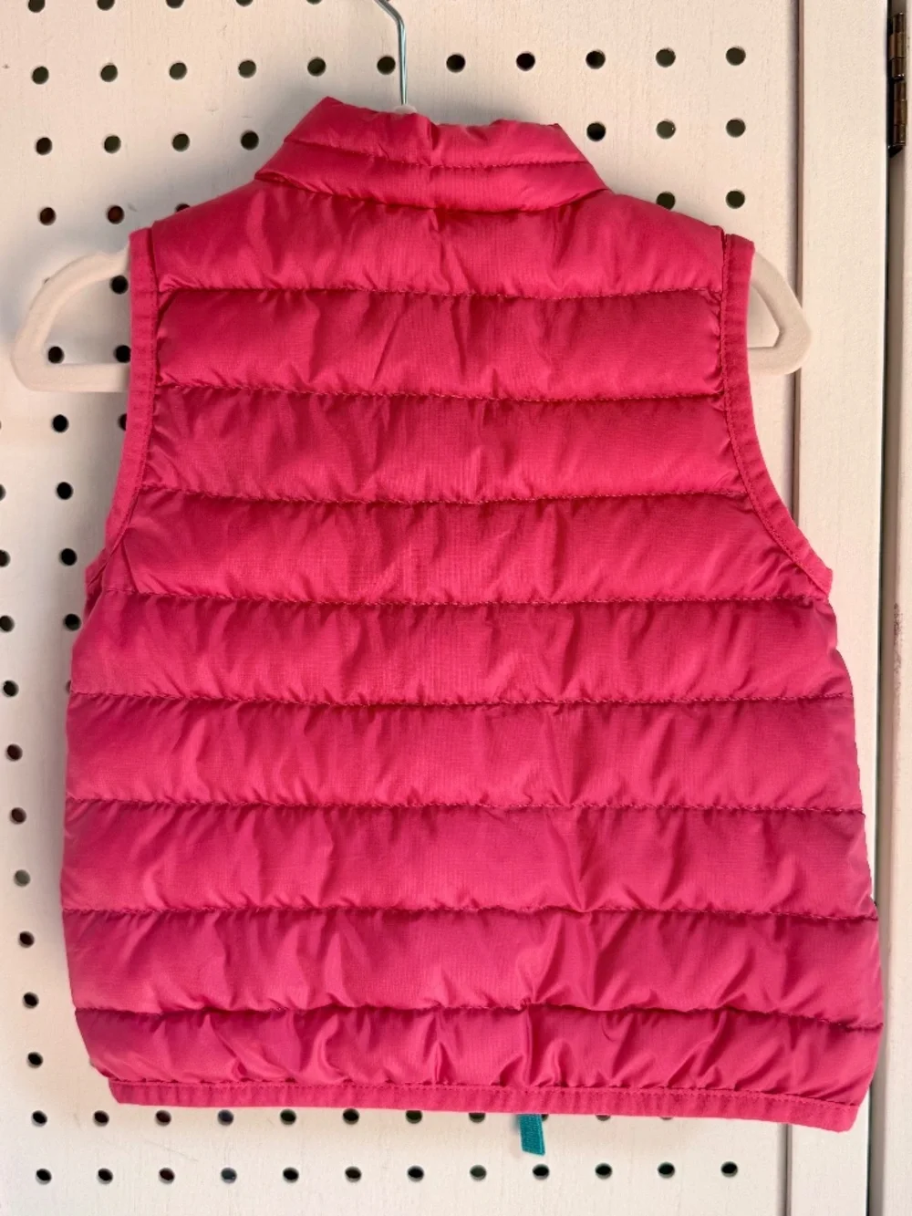 Patagonia Baby Down Puffer Vest 3 - 6M Hot Pink / Aqua Blue